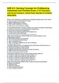 NUR 411: Nursing Concepts for Childbearing Individuals and Families Exam 3. 577 Questions and Correct Answers. Actual Exam Questions Included. 2024/2025.