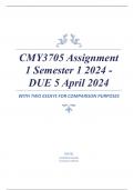 CMY3705 Assignment 1 Semester 1 2024 - DUE 5 April 2024 ( TWO ESSAYS)