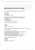 BIOCHEM ACS STUDY GUIDE WITH COMPLETE SOLUTIONS