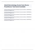 Adult-Gerontology Acute Care Nurse Practitioner Test bank Available&period;Fundamental questions and answers 2024