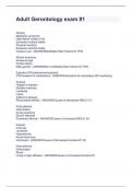 Adult Gerontology exam&period;Finishes exams with questions and answers