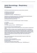 Adult Gerontology - Respiratory Problems&period;Actual exams latest 2024 verified by experts