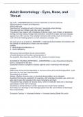 Adult Gerontology - Eyes&comma; Nose&comma; and Throat&period;Questions with answers rated 100&percnt;