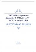 CMY2606 Assignment 1 Semester 1 2024 (574527) - DUE 20 March 2024