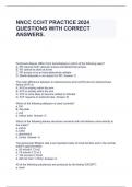 NNCC CCHT PRACTICE 2024 QUESTIONS WITH CORRECT ANSWERS&period;