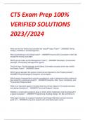 CTS Exam Prep 100% VERIFIED SOLUTIONS 2023//2024