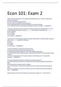 Econ 101: Exam 2