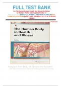 FULL TEST BANK For The Human Body in Health and Illness 6th Edition by Barbara Herlihy latest Update Graded A+      