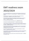 EMT readiness exam 2023//2024