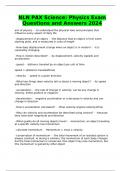 NLN PAX Science&colon; Physics Exam Questions and Answers 2024