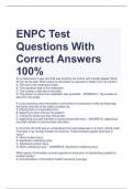 ENPC Test  Questions With  Correct Answers  100%