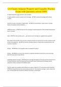 LA Claims Adjuster Property and Causality Practice Exam with Questions solved 100&percnt;