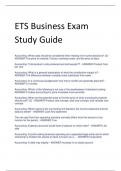 ETS Business Exam  Study Guide
