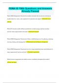 FEMA Bundled Exams Questions and Answers Multiple Versions Latest Update &lpar;2024&sol;2025&rpar; &lpar;Complete and Accurate&rpar;