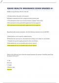 IDAHO HEALTH INSURANCE EXAM GRADED A&plus;