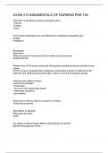 EXAM 4 FUNDAMENTALS OF NURSING PNR 106