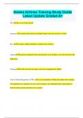 Alaska Airlines Training Study Guide  Latest Update Graded A&plus;