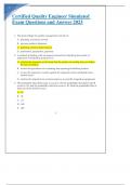 Certified Quality Engineer Simulated Exam Questions and Answers 2023
