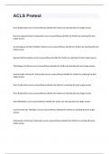 ACLS Pretest with complete solutions