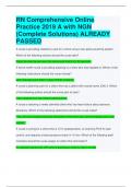 BEST ANSWERS RN Comprehensive Online  Practice 2019 A with NGN &lpar;Complete Solutions&rpar; ALREADY  PASSED