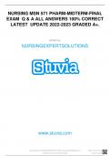 NURSING MSN 571 PHARM-MIDTERM-FINAL EXAM Q & A ALL ANSWERS 100&percnt; CORRECT LATEST UPDATE 2022-2023 GRADED A&plus;