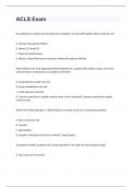ACLS Exam 2024 with 100&percnt; correct answers