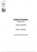 Introductory Econometrics - Basic Mathematical Concepts