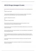ACLS Drugs dosages & uses exam 2024 with 100&percnt; correct answers