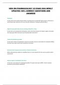 HESI RN PHARMACOLOGY V2 EXAM 2024 NEWLY UPDATED 100&percnt; CORRECT QUESTIONS AND ANSWERS 