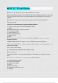 NUR 221 Final Exam Questions and answers latest update 