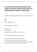CFA INVESTMENT FOUNDATIONS MOCK EXAM LATEST 2024 EXPERT CERTIFIED QUESTIONS AND ANWERS ALREADY GRADED A&plus; NEW&excl; NEW&excl; 