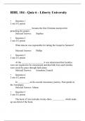 BIBL 104 Quiz 6 (Latest 3 Versions) BIBL 104 SURVEY OF OLD AND NEW TESTAMENT, Liberty University. Best document for Exam