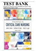Test Bank for Priorities in Critical Care Nursing, 9th Edition (Linda D. Urden, 2024), Chapter 1-27 | All Chapters