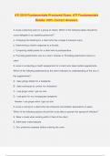 ATI 2019 Fundamentals Proctored Exam&comma; ATI Fundamentals Retake 100&percnt; Correct Answers