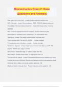Biomechanics Exam 2: Knee Questions and Answers 100% Correct