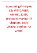 Solutions Manual For Accounting Principles 13th Edition By WEYGANDT, KIMMEL, KIESO (All Chapters, 100% Original Verified, A+ Grade) 