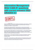 Information Management  WGU C468  questions  
