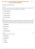 PSYC-110:| PSYC 110 PSYCHOLOGY TEST 1 EXAM QUESTIONS WITH CORRECT ANSWERS 