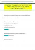 CAREERS FINAL EXAM &vert; QUESTIONS &  ANSWERS &lpar;VERIFIED&rpar; &vert; LATEST  UPDATE &vert; GRADED A&plus;