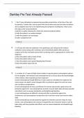 Barkley Pre Test 100 Questions With Correct Answers