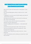 CNA "NNAAP Nurse Aide Practice Writing Exam Questions and Answers