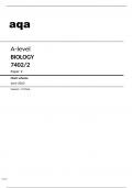 aqa A-level BIOLOGY Paper 2 (7402/2) Mark scheme June2023  