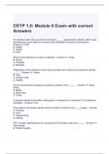 CETP 1.0 Module 8 Exam with correct Answers 100%