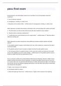 pacu final exam with correct answers 