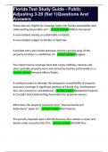Florida Test Study Guide - Public Adjusting 3-20 &lpar;Set 1&rpar;Questions And Answers 