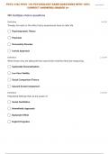 UTK PSYC-110:| PSYC 110 PSYCHOLOGY FINAL EXAM QUESTIONS WITH CORRECT ANSWERS