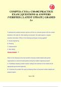 COMPTIA CYSA+ CS0-002 PRACTICE  EXAM | QUESTIONS & ANSWERS  (VERIFIED) | LATEST UPDATE | GRADED  A+