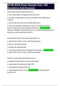 ACHE BOG Exam Sample Test -100 Questions And Answers  