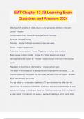 EMT Chapter 12 JB Learning Exam Questions and Answers 2024