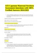 ATI Capstone Maternal Newborn Assessment Questions With 100% Correct Answers 2024/2025 | Verified!!